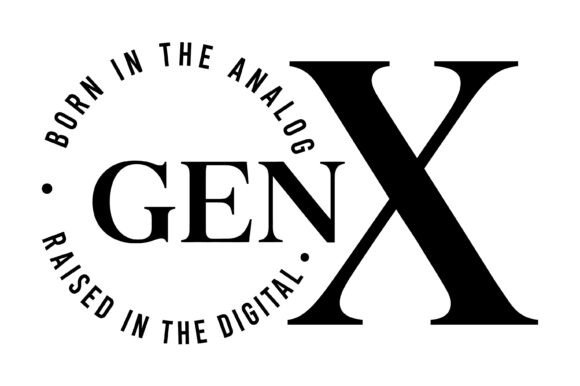 Gen X Born Analog Raised Digital Graphics