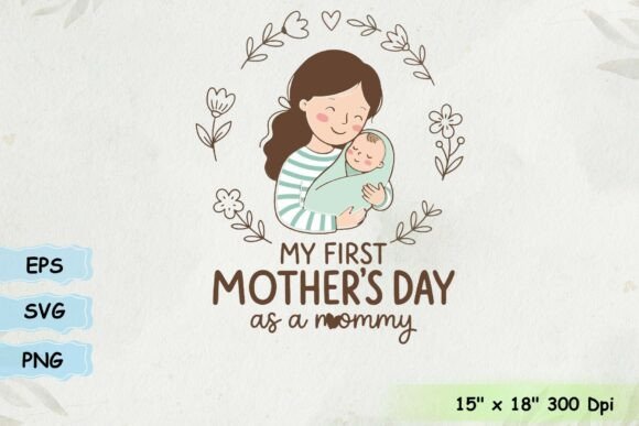My First Mother’s Day As a Mommy T-shirt Graphics