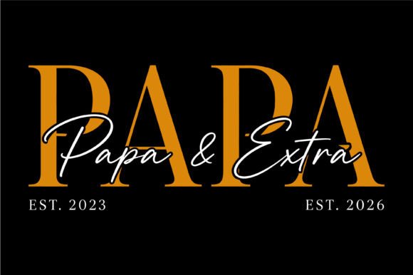 Papa Extra Family Typography Design Graphics