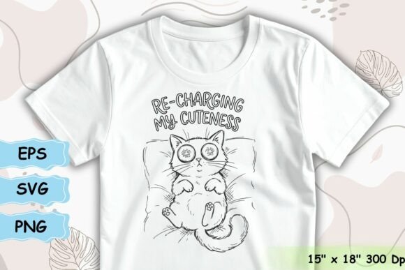 Re-Charging My Cuteness Cat Spa Graphics