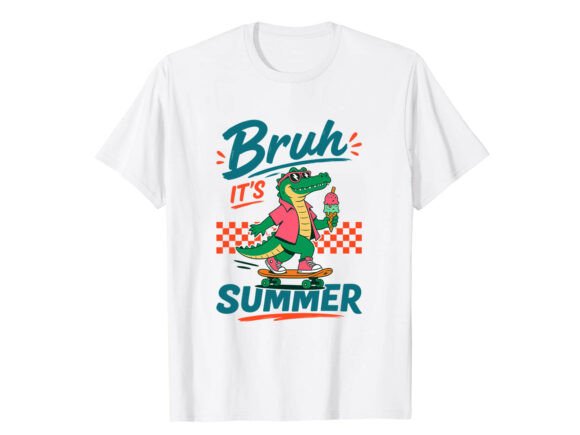 Summer Alligator Graphic for T-Shirt Designs