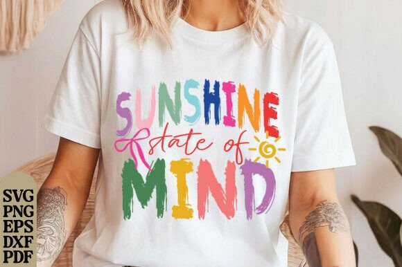 Sunshine State of Mind PNG: Summer Graphics for T-Shirt Designs