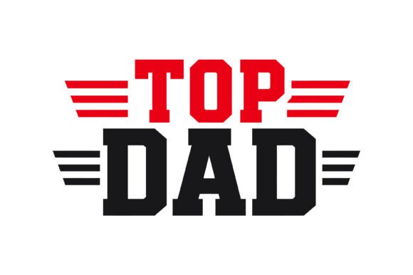 Top Dad Wings SVG Design